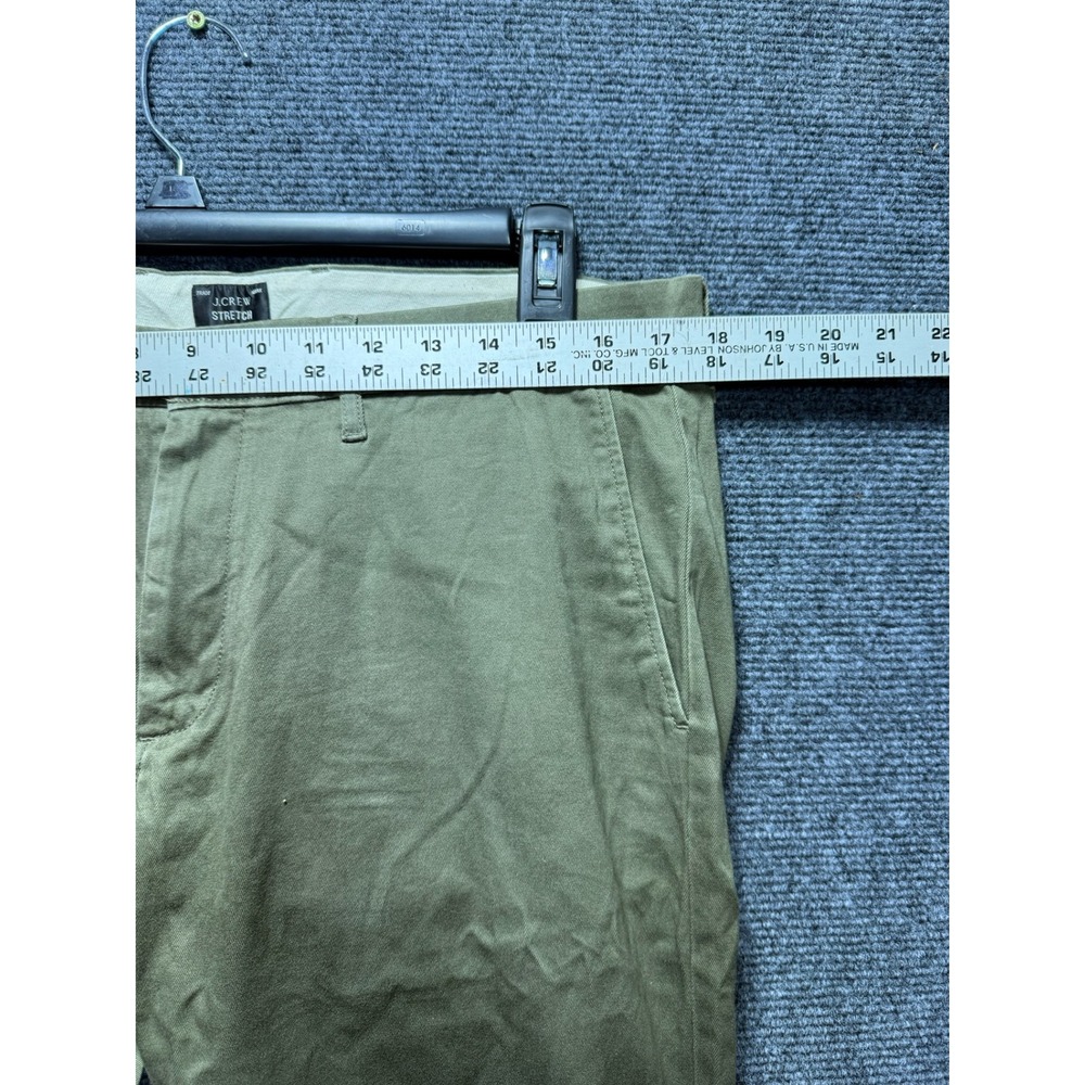 J.Crew 484 Slim Stretch Chinos Men 33x30 Olive Green E1589 - Picture 6 of 9